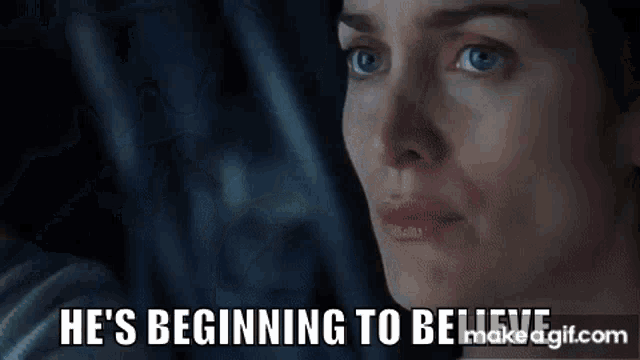 Matrix reaction gif — He's beginning to believe